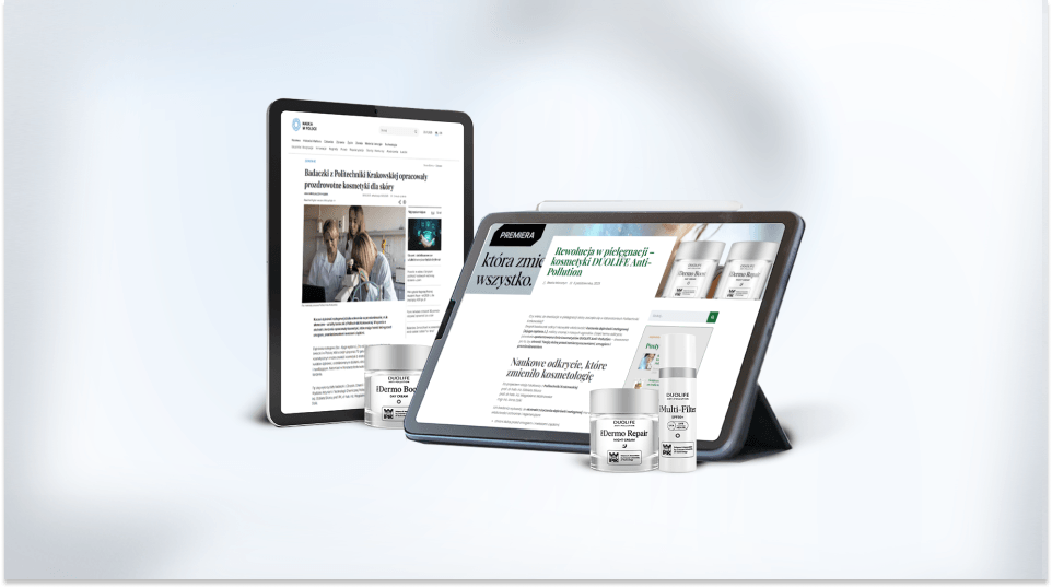 DUOLIFE Anti-Pollution — our new cosmetic line is being discussed by the largest scientific and industry portals in Poland!